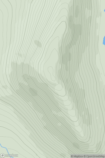 Thumbnail image for Beinn Mheadhonach [Loch Linnhe to Loch Etive] [NN064434] showing contour plot for surrounding peak